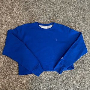 Cropped Champion Royal Blue Crewneck